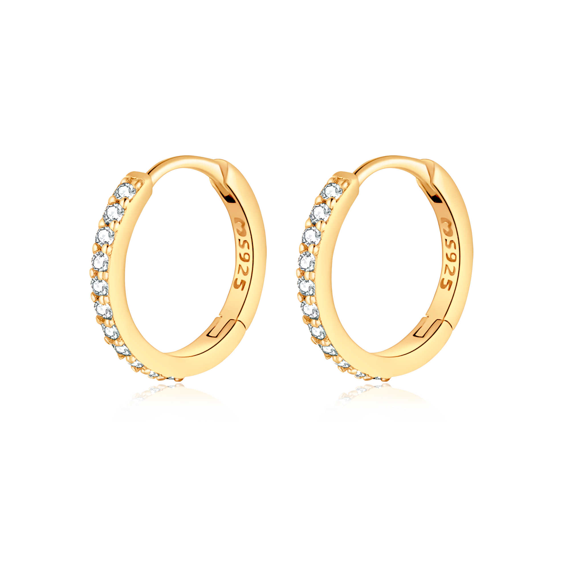 PENDIENTES ARO DORADO CON CIRCONITAS